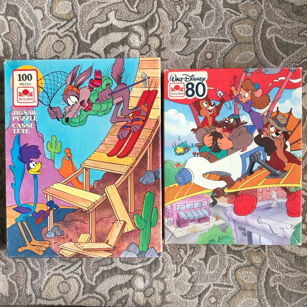 Vintage Puzzle 1983 Beep Beep the Road Runner Looney Tunes 100 pcs /Bonus Puzzle